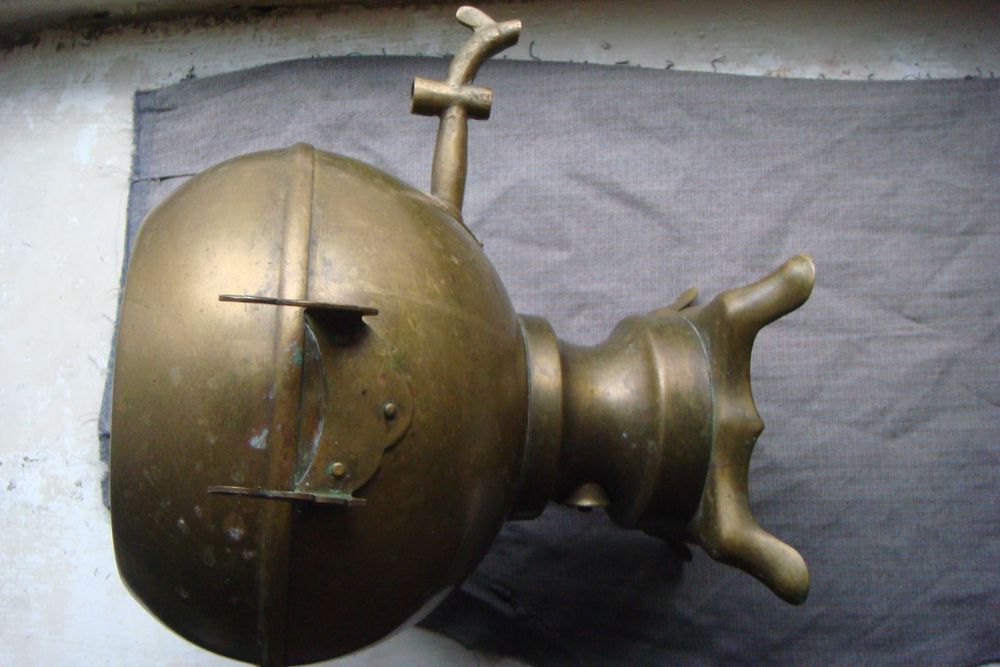 Електросамовар латунний часів СРСР. Об’єм 3 л, потужність 1 кВт