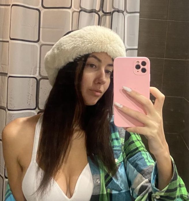 Хутряна повʼязка на голову з еко хутра молочна