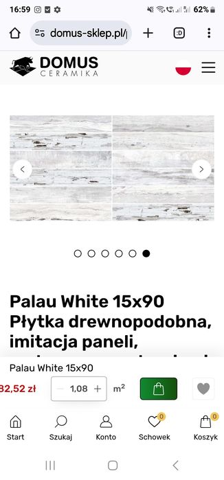 Płytki gres 15×90 kolor jasny szary