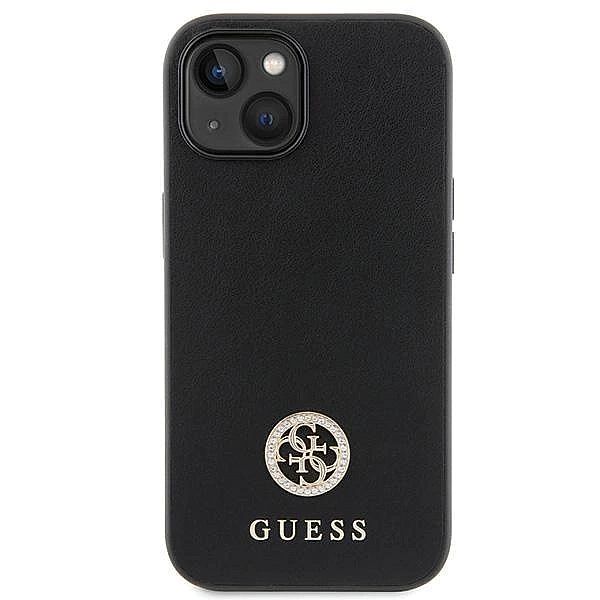 Etui Guess Strass Metal Logo do iPhone 15 Plus - czarne