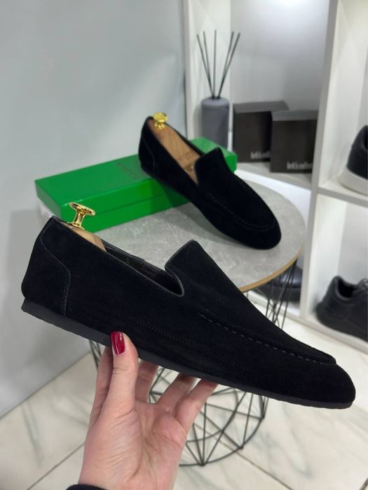 Bottega veneta замшевые лоферы на тонкой подошве мужские Италия