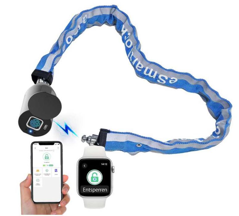 Blokada rowerowa na odcisk palca Eseesmart