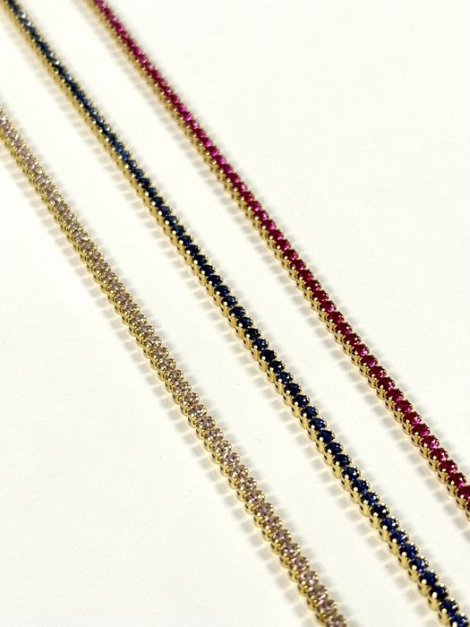 Złota bransoletka tenis