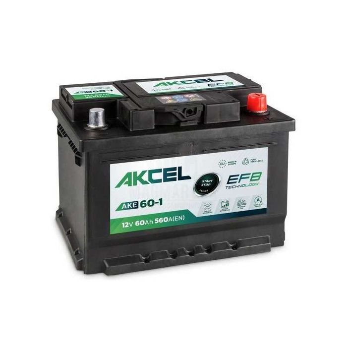 Akumulator AKCEL VARTA EFB start stop 60ah 65ah 70ah 75ah 80ah montaż