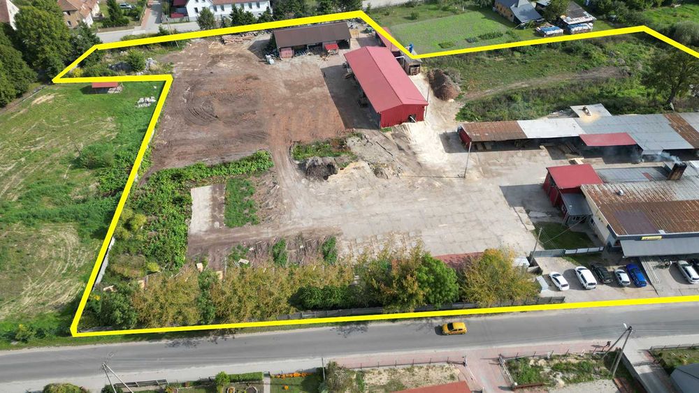 Wynajmę utwardzony teren z biurem, warsztatem i halami