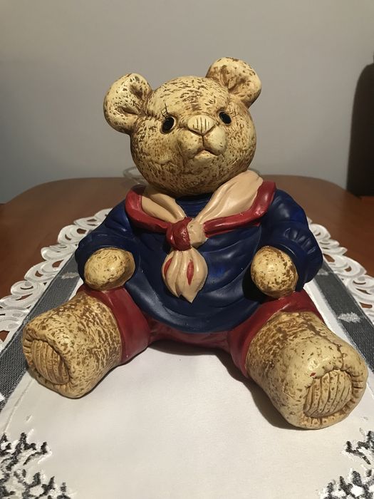 Vintage Miś duży ceramiczny figurka