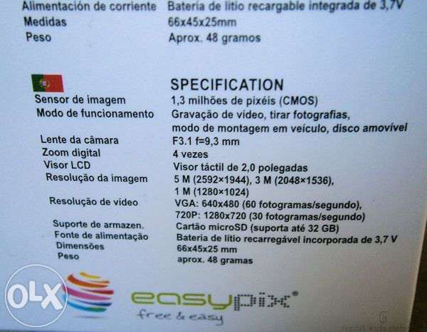 Câmera de Acção Aventura GoExtreme EasyPix Cm Nova!