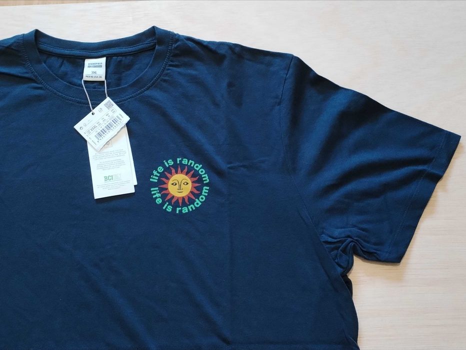 T-shirt Springfield com estampa "Life is random" tamanho XXXL