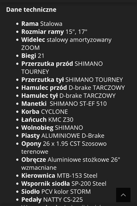 Rower chłopięcy STORM