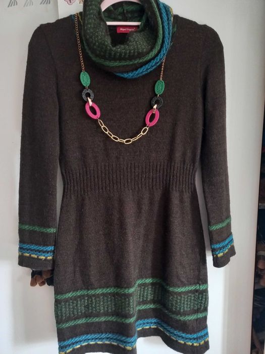 Vestido de malha castanho, quente - M - Miguel Gageiro