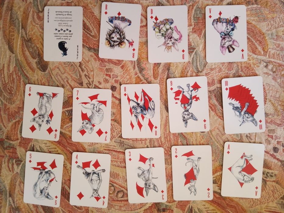 Jogo de cartas baralho tema Gatos Baralhados