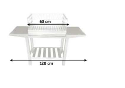Grelhador 60x40 com bancada em inox