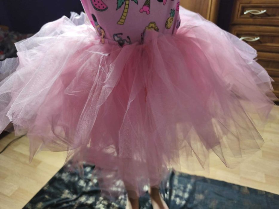 Różowa spódniczka z tiulu tutu 116-128
