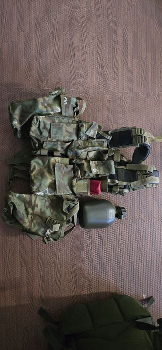 Colete simulação + cantil militar Airsoft