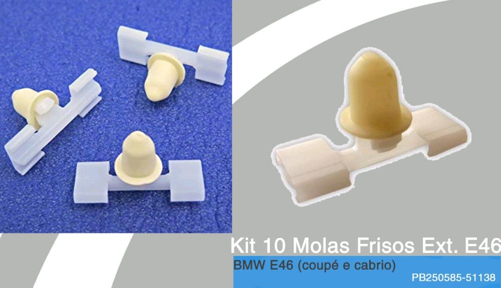 Kit 10molas frisos porta BMW E46 Coupé/cabrio
