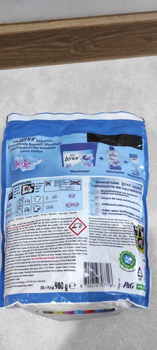 Капсули для прання Lenor  Universal Aprilfrisch,Color, 50шт,38шт