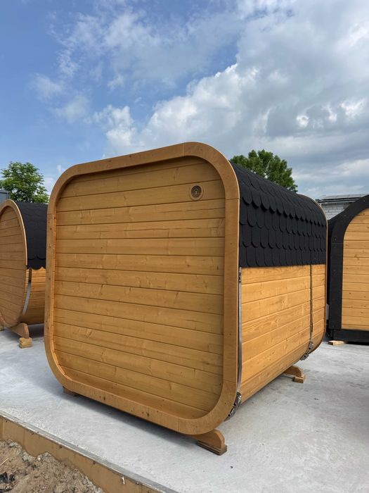 Sauna ogrodowa Studio Quadro RELAX 270 cm | Taras + piec do wyboru | Od ręki