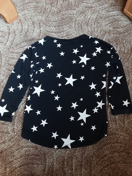 Sweter czarny w gwiazdki H&M XS