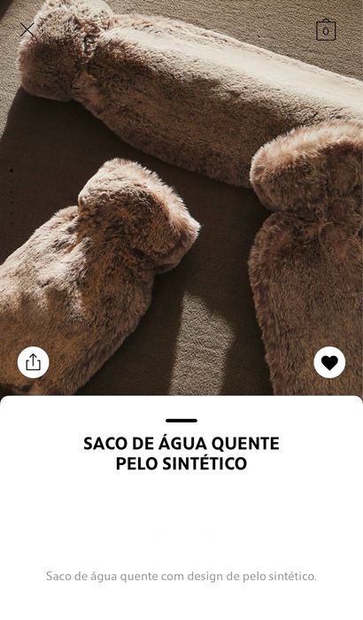 Saco Grande De Água Quente Pelo Sintético Zara Home NOVO