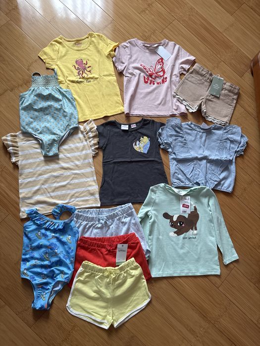 Літній одяг для дівчинки 3-4 роки 98 104 розмір zara h&m lefties pepco футболки шорти костюм