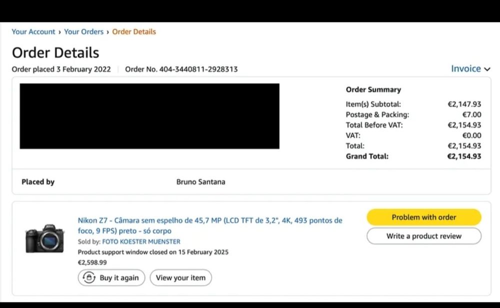 Máquina fotográfica Nikon Z7