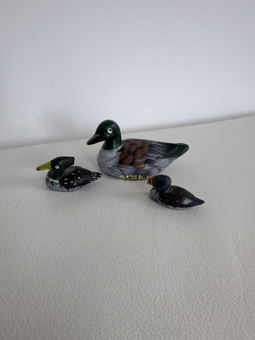 Ceramiczne figurki kaczek recznie malowane