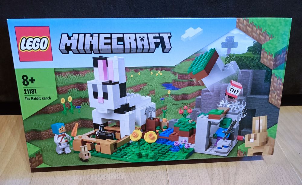 Lego Minecraft 21181 Królicza farma +8 lat Nowy na prezent