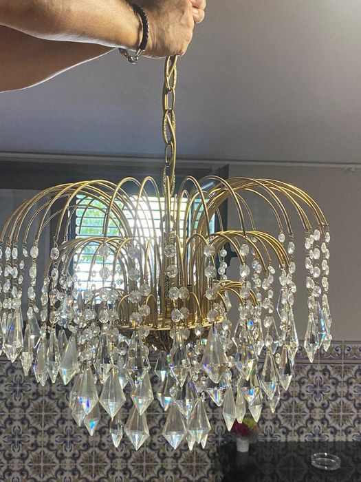 Candeeiro de teto em Cristal (1)64861623131266121