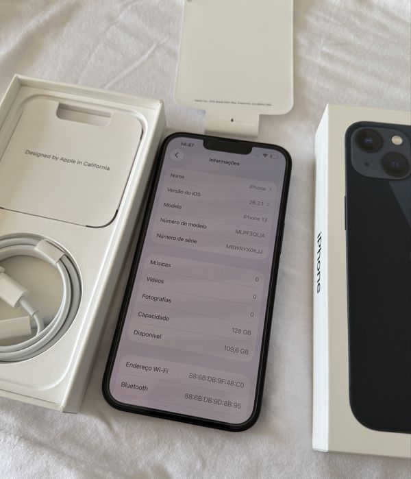 iPhone 13 128GB Preto – como Novo – Entrego em mãos Lisboa €280