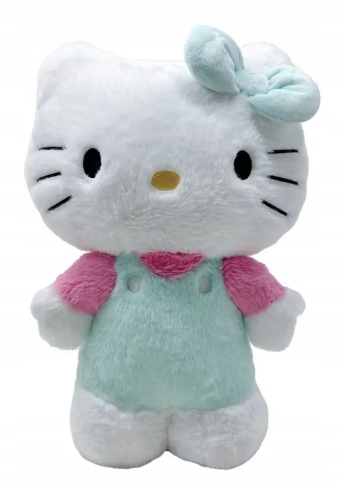 HELLO KITTY 40cm FLUFFY plusz zielona. Nowy Produkt