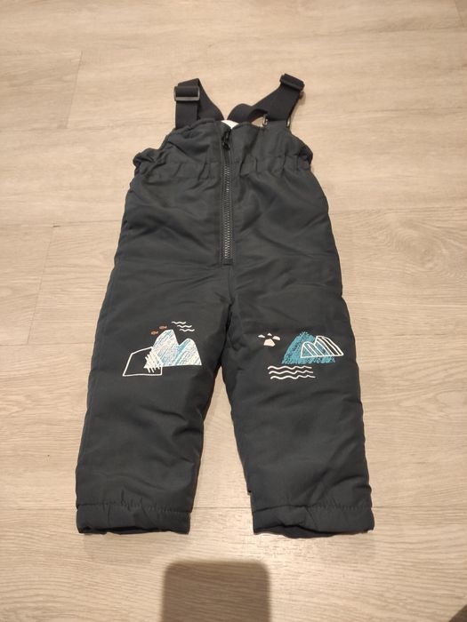 Spodnie dziecięce zimowe ocieplane narciarskie rozmiar 74