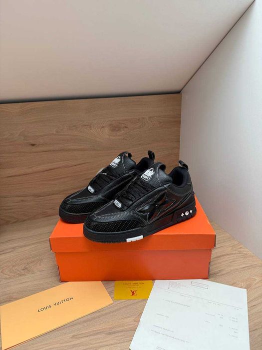 Кросівки Louis Vuitton Skate Black Monogram луї вітон скейт чорні лв