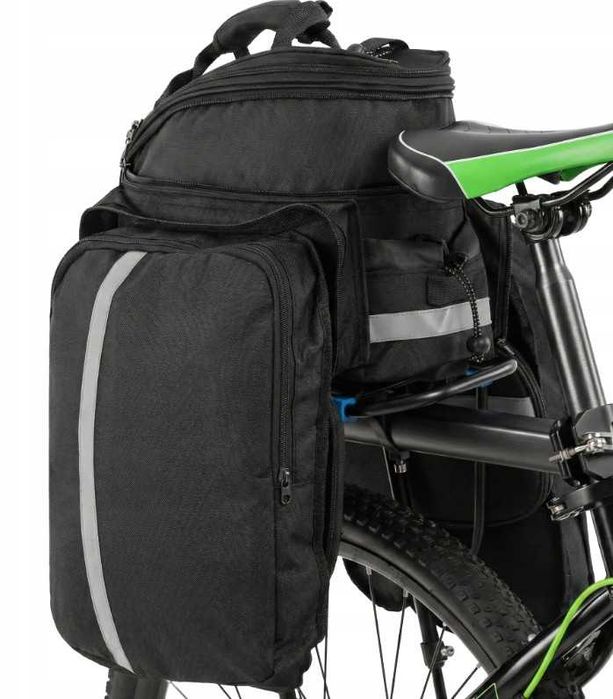 Torba Sakwa Rowerowa na Bagażnik Roweru Wodoodporna Odblaski 30L