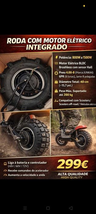 Roda Eléctrica 299€. Oportunidades