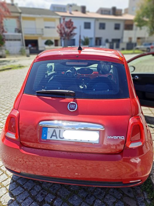 Fiat 500 Hybrid Red