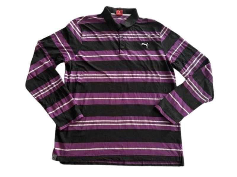 Поло бренда Puma, модель Striped LS Polo в размере XXL (60/62)