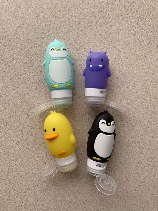 Силиконовые бутылочки для косметики, набор