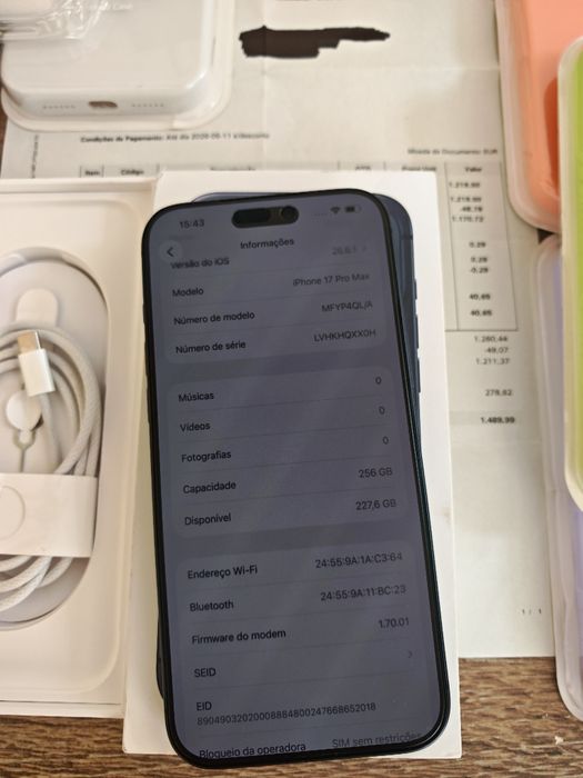 iPhone 17 Pro Max 6.9" 256GB Azul   C/Garantia Aceito Retomas