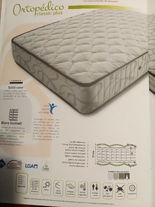 Colchão King Size 200 x 180,  NOVO