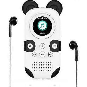 RUIZU Odtwarzacz MP3 z głośnikiem dla dzieci uroczy wyświetlacz Panda TFT 1,5 cala obsługa 64 GB karty TF 128 GB Bluetooth 5.0 MP3