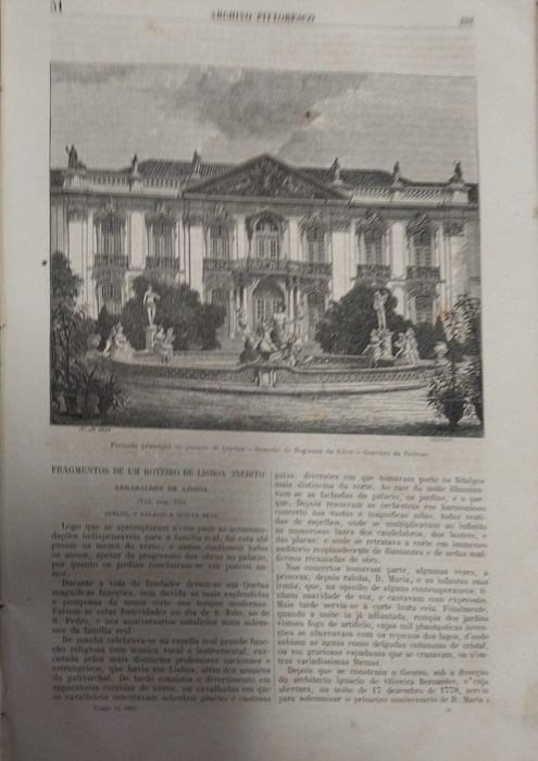 Archivo Pittoresco, Semanário Ilustrado Volume VI, 1863, Livro antigo