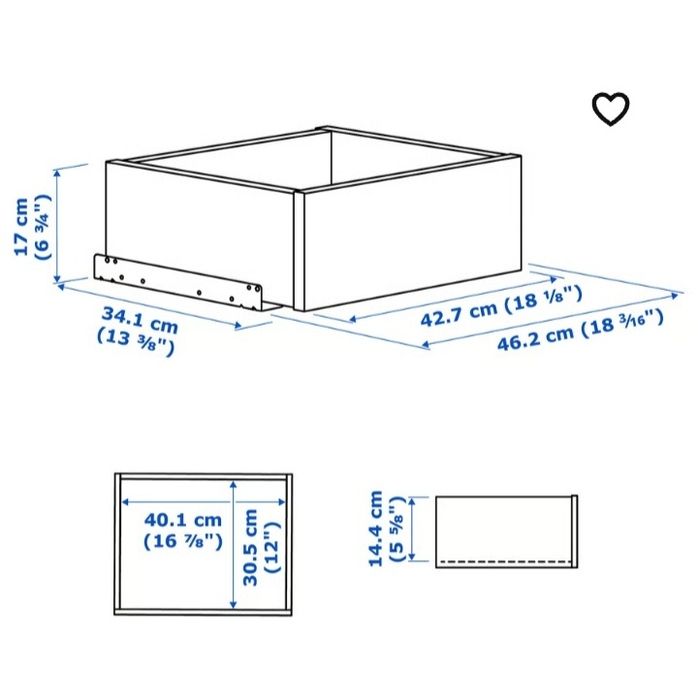 Gaveta IKEA 50x35cm