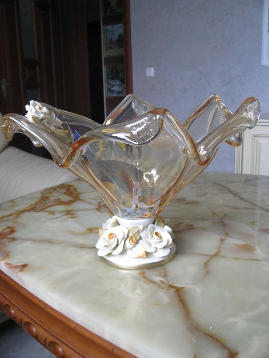 Ваза Murano Italy,  муранське скло, ручна робота Італія, декор