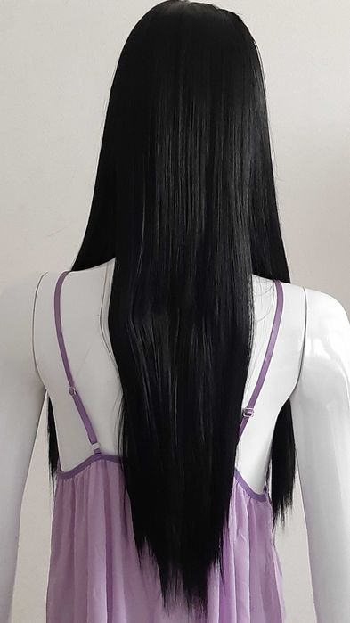 Парик длинный прямые волосы без челки блонд черный каштановый перука