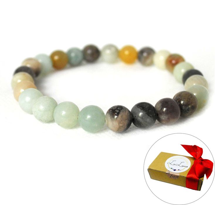 Bransoletka z kamieni naturalnych – Amazonit 8 mm | Obwód 17 cm