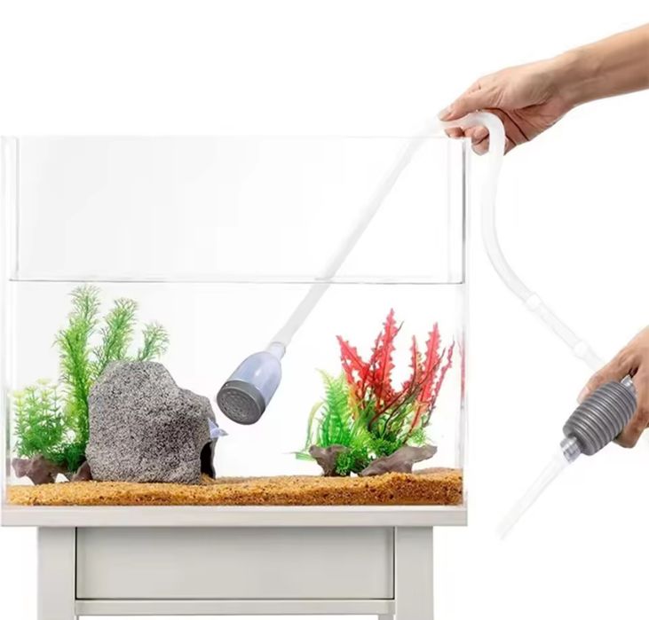 Wąż wężyk 1,5 metra z pompką do wymiany wody w akwarium odmulacz dna