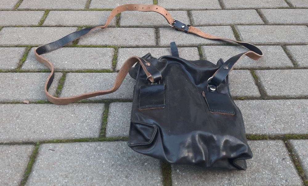 Milicja stara czarna torba