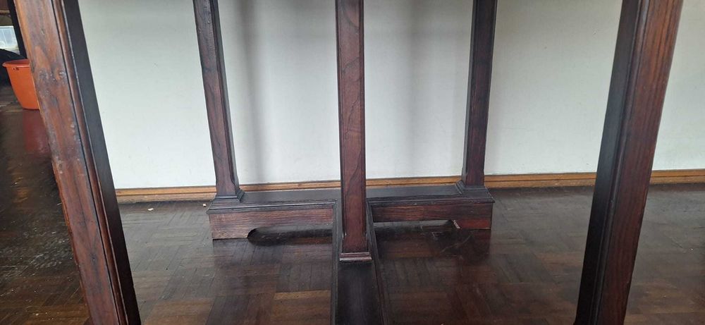 Mesa de madeira maciça 115x115/158.50x115