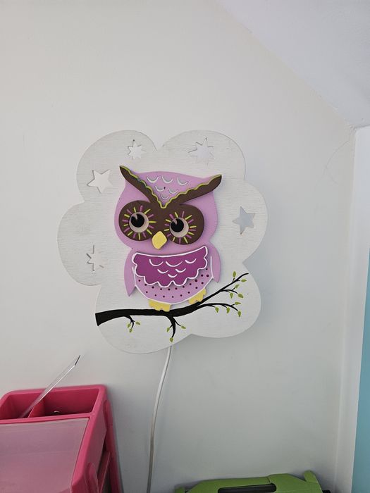 Kinkiet drewniany  sowa