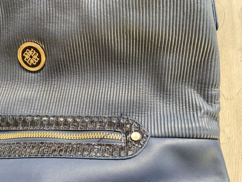 MONNARI torba damska listonoszka plisowany panel granatowa BAG1500-K01